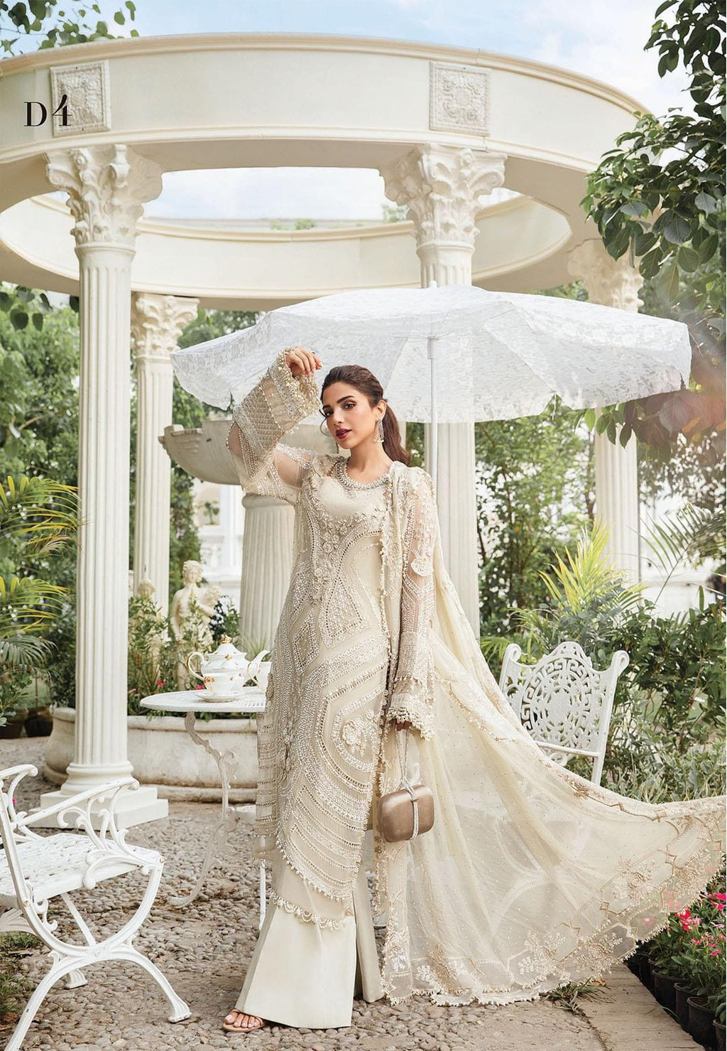 Maria B chiffon fabric