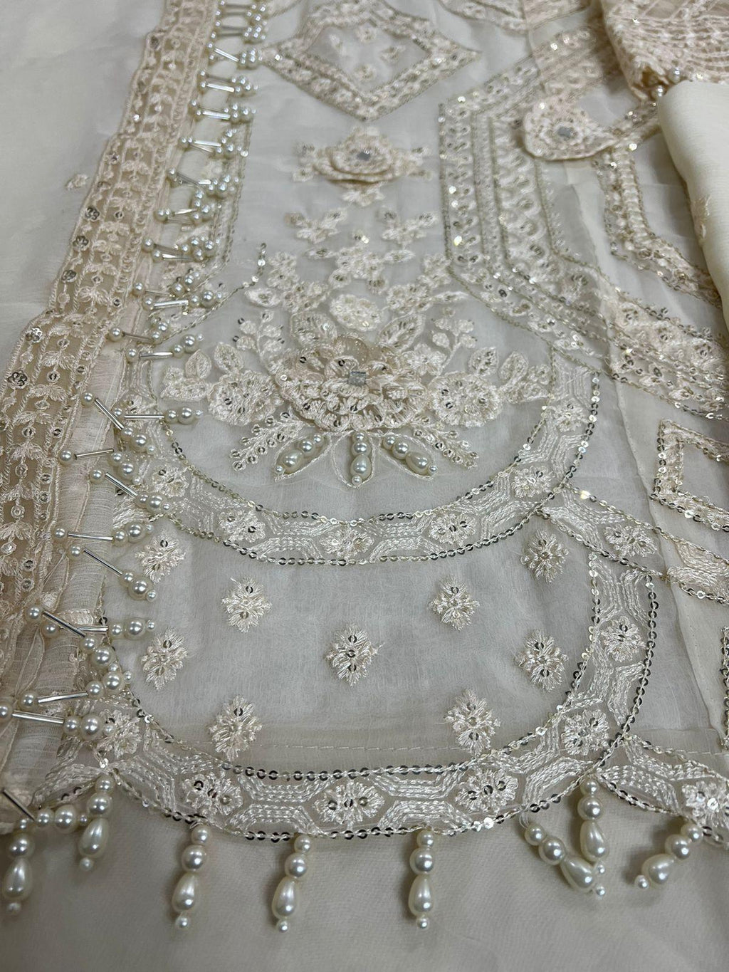 Maria B chiffon fabric
