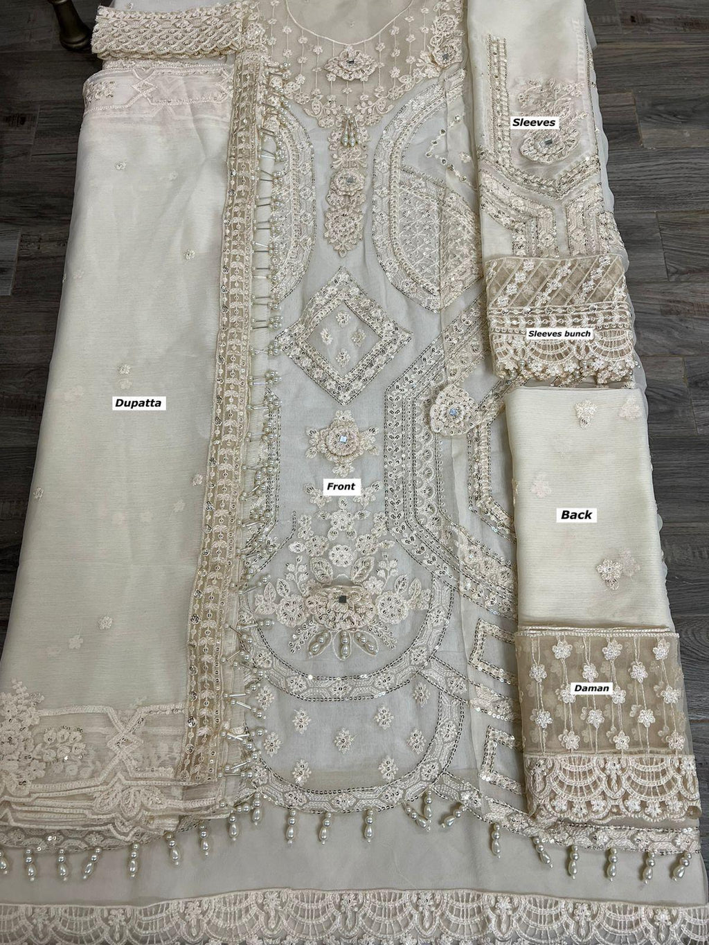 Maria B chiffon fabric